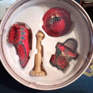 Simple Treasures Mini Purse, Shoe, Hat, Hat Stand Set